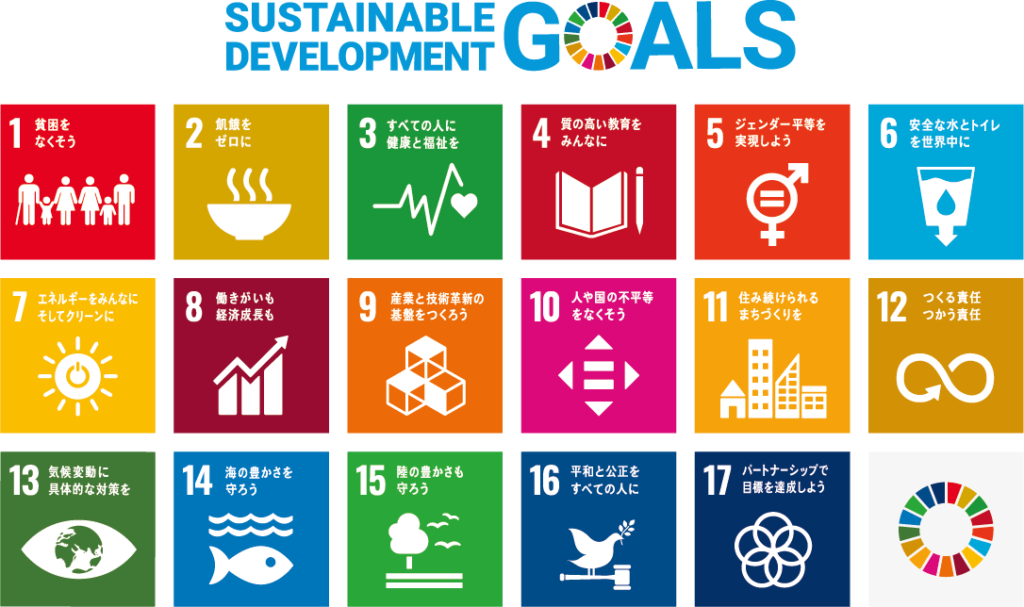 SDGsの17種類のゴールのマーク一覧
